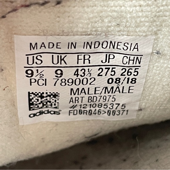 ADIDAS Originals Continental 80 Trainers Sz UK 9 Men Beige Leather Lace Up Shoes - Picture 9 of 13